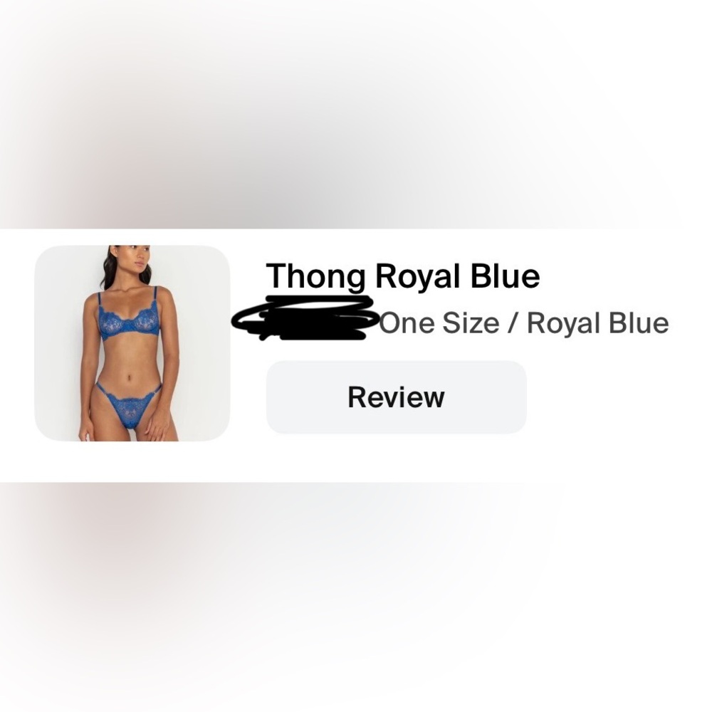 GooseBerry Intimates - Thong - Royal Blue OS